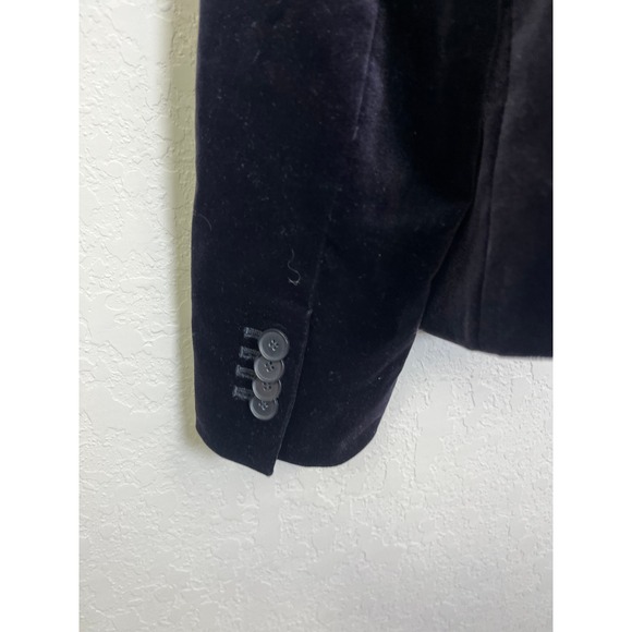 Ann Taylor Velvet Blazer Jacket Deep Purple Women Size 4 Classic Sophisticated - Picture 3 of 7